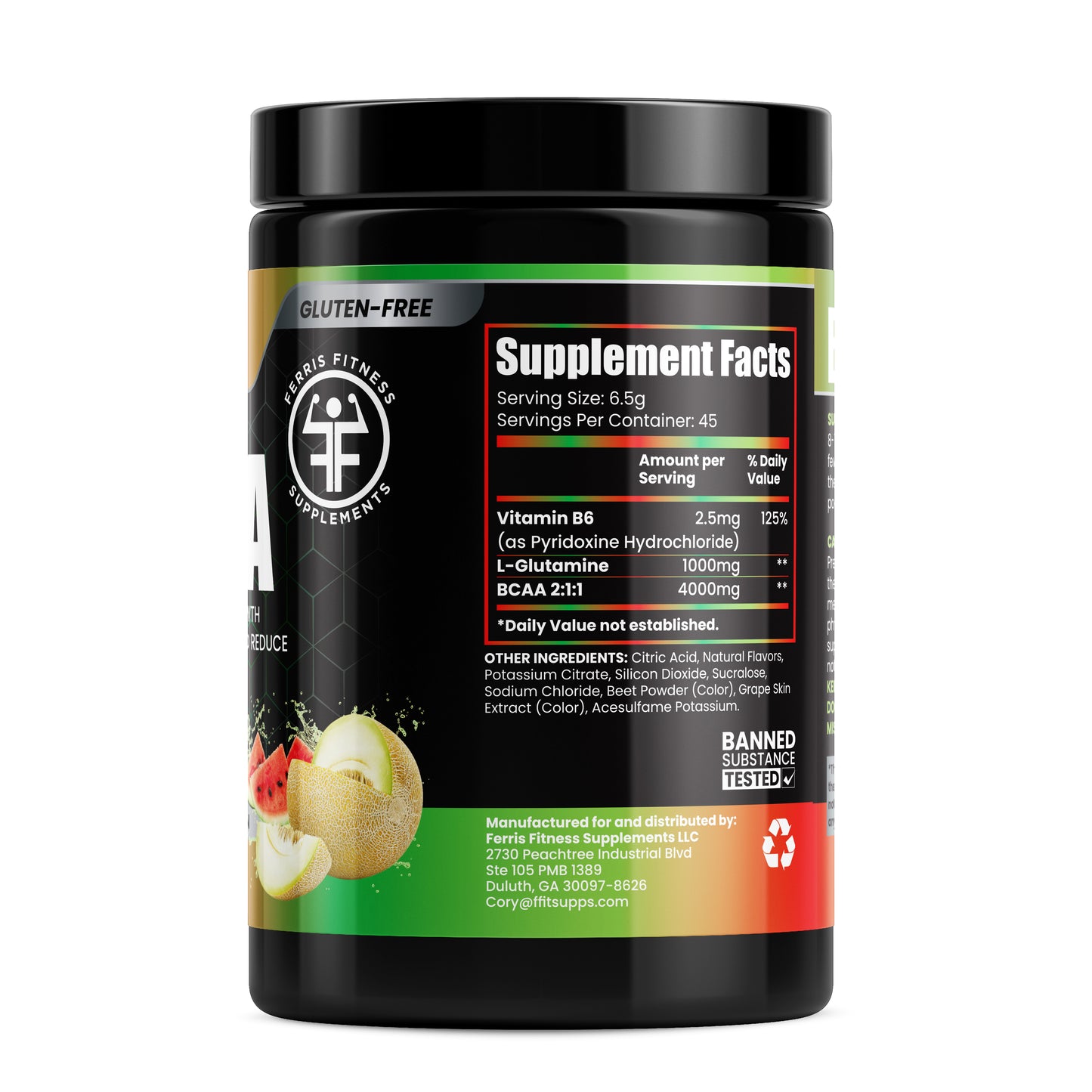BCAA Post Workout Powder (Honeydew/Watermelon)