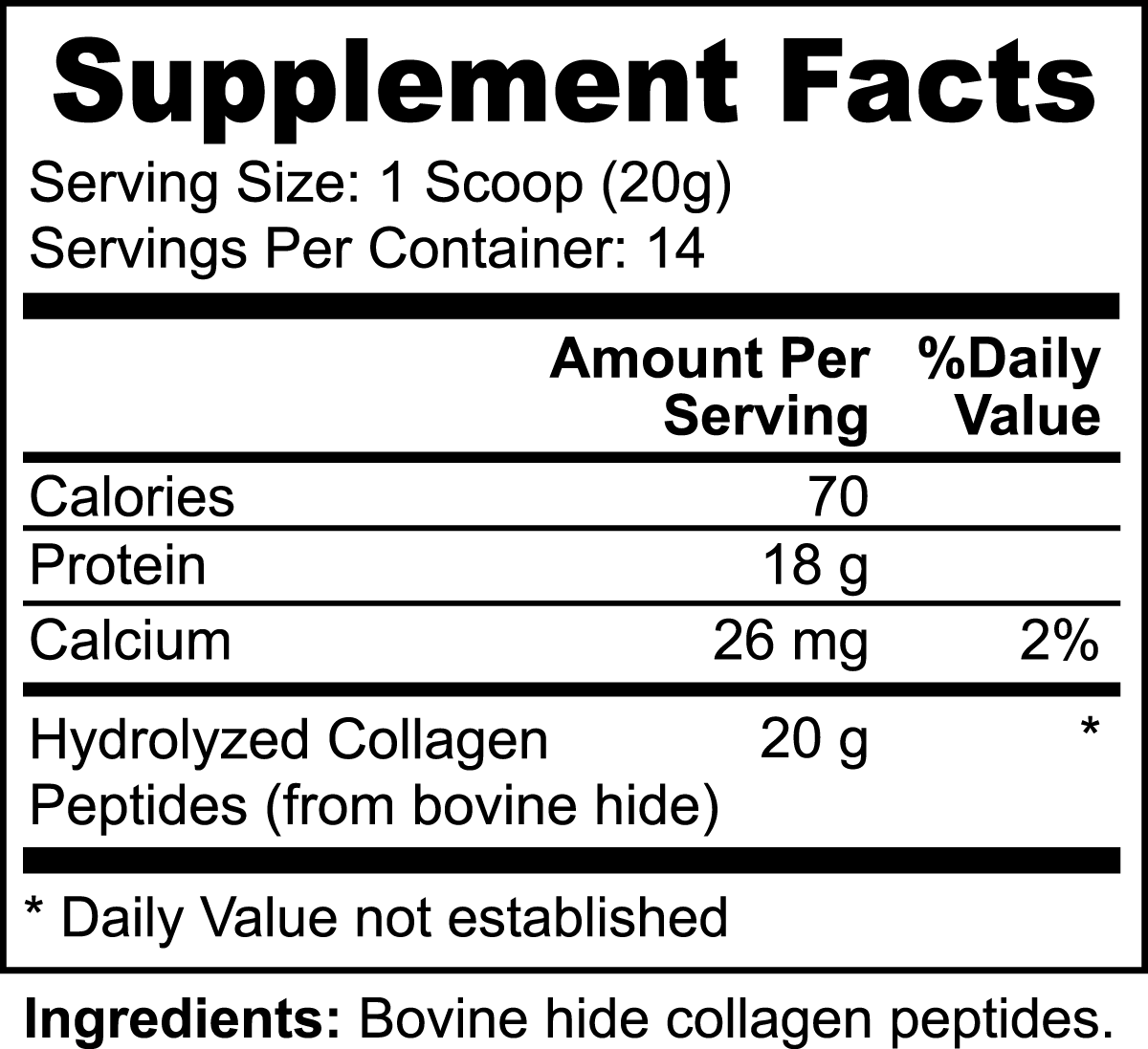 Grass-Fed Hydrolyzed Collagen Peptides (Out of stock)
